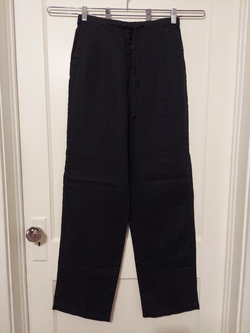 VTG 90/Y2K Chadwicks Pants Womens 6T 100%Linen Straight Beach Coastal Minimalist